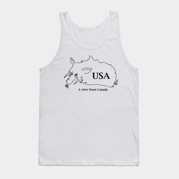 A funny map of the USA 5 Tank Top by percivalrussell